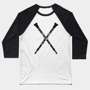 Clarinets Forming an X Baseball T-Shirt